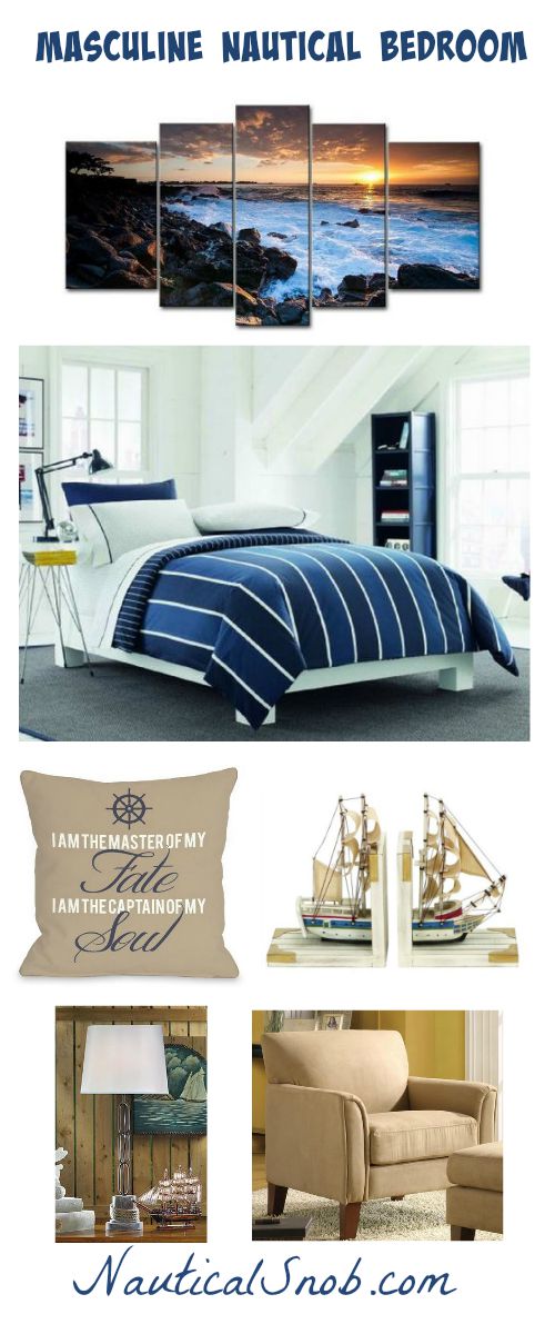 Masculine Nautical Bedroom Nautical Snob